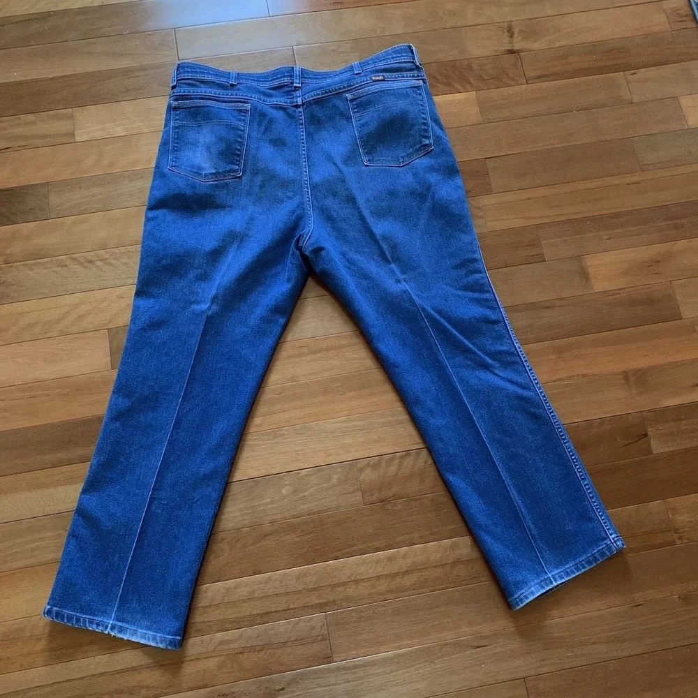 Wrangler Vintage 85498LD? Jeans Mens 42x29 Blue Denim Made In USA? - Picture 6 of 8